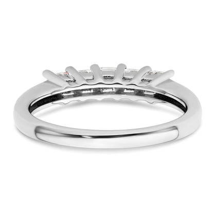 14K Weißgold Ehering mit 5 natürlichen Diamanten