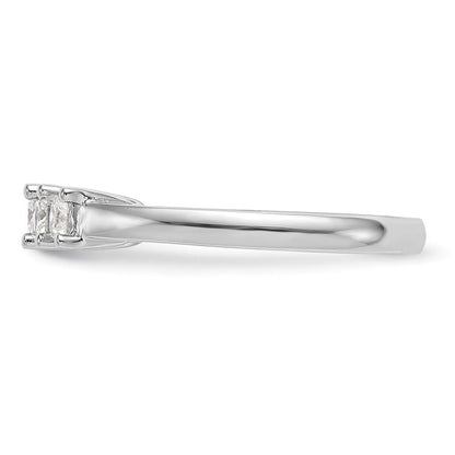 14K Weißgold Ehering mit 5 natürlichen Diamanten