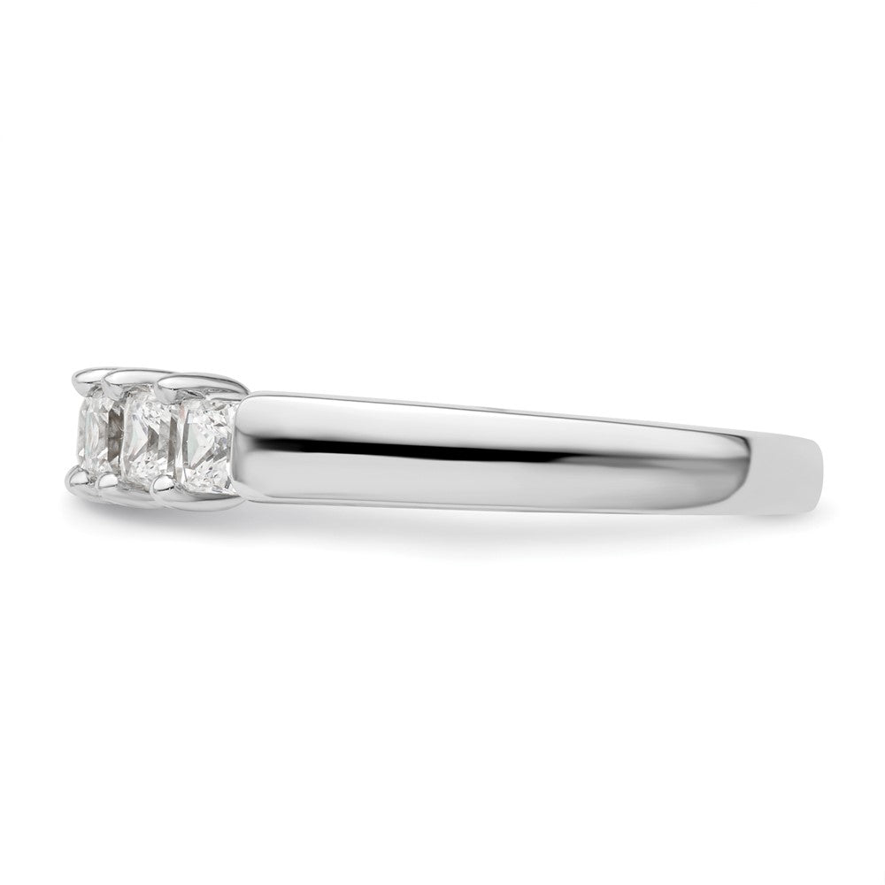 14K Weißgold Diamant-Ring mit 5 Steinen
