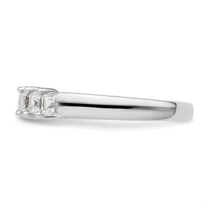 14K Weißgold Diamant-Ring mit 5 Steinen