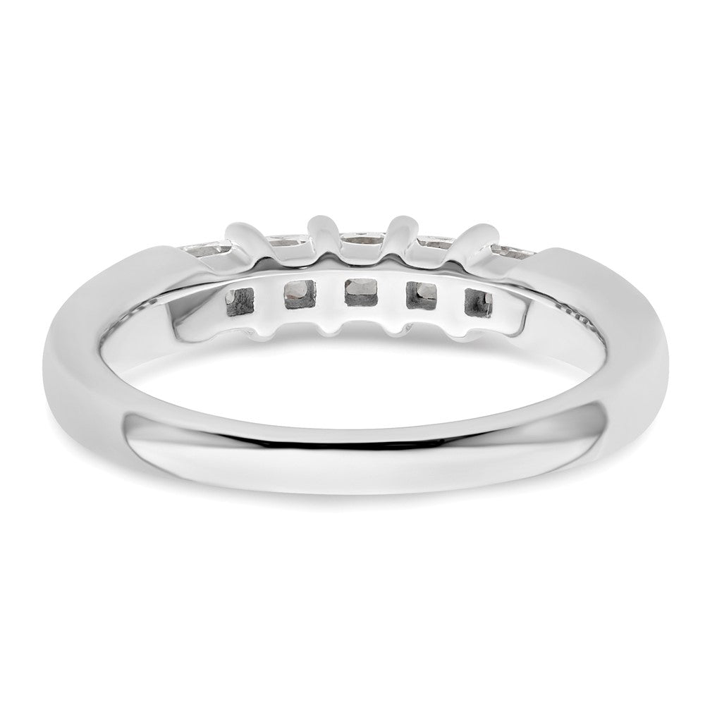14K Weißgold Diamant-Ring mit 5 Steinen