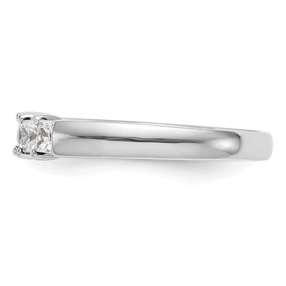 585 Weißgold Ehering mit 5 natürlichen Diamanten