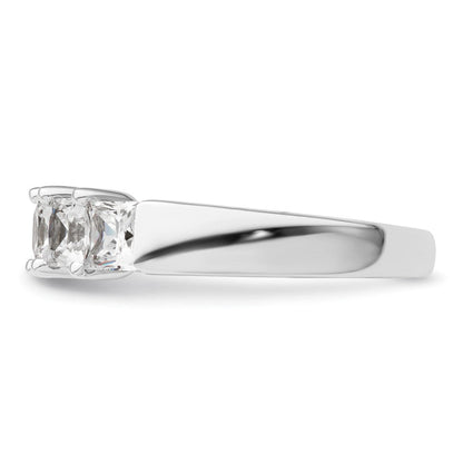 14K Weißgold Ehering mit 5 natürlichen Diamanten
