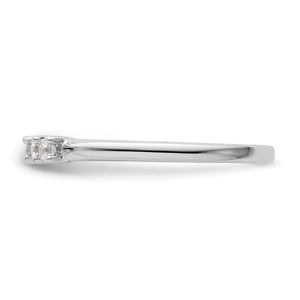 14K Weißgold Ehering mit 5 natürlichen Diamanten