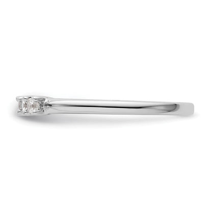 14K Weißgold Ehering mit 5 natürlichen Diamanten