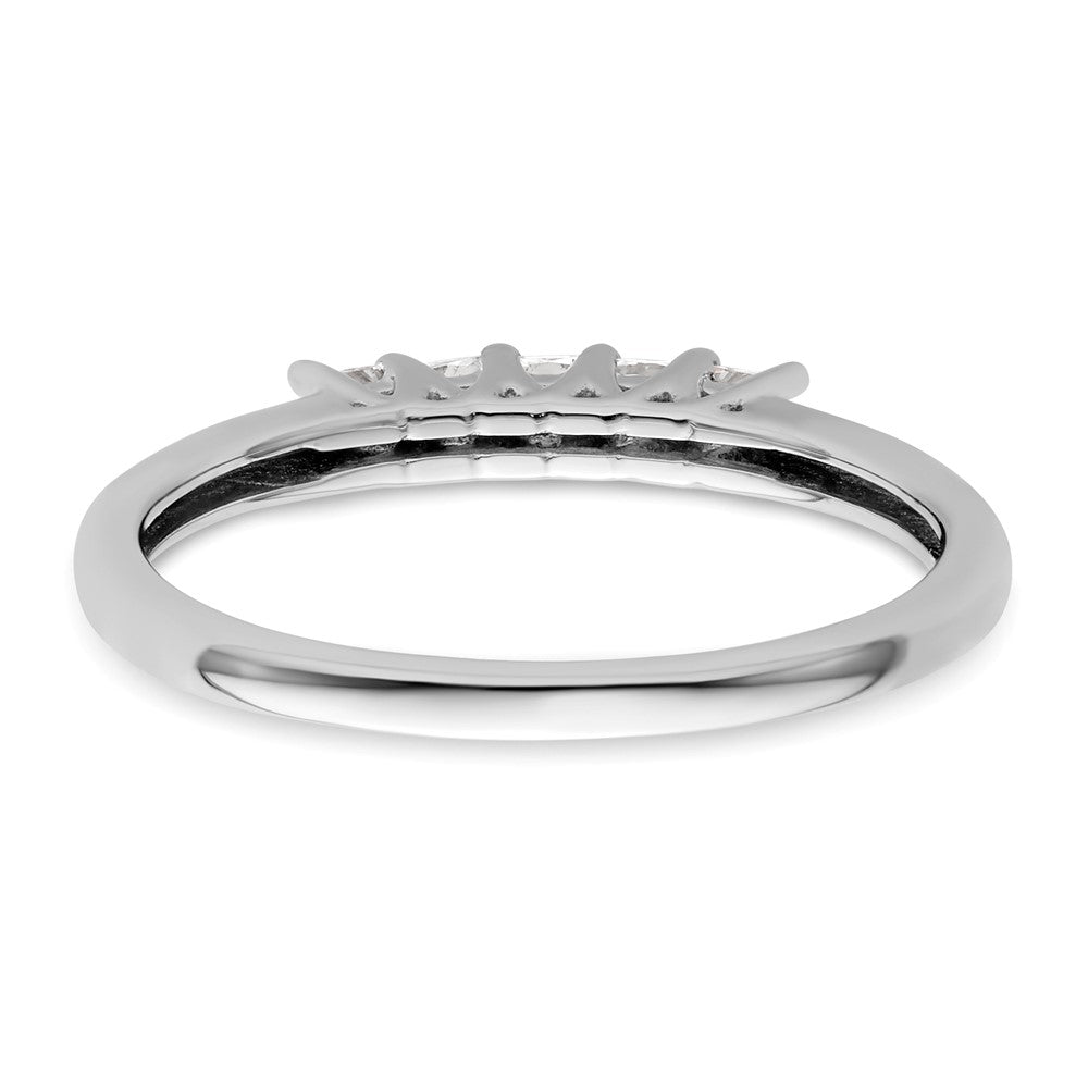 14K Weißgold Ehering mit 5 natürlichen Diamanten