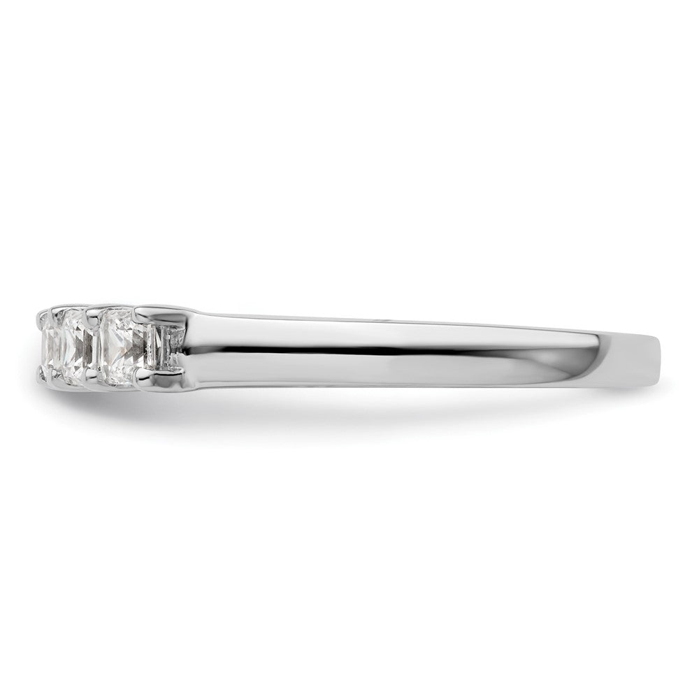585 Weißgold Fünf-Stein-Ring mit natürlichen Diamanten