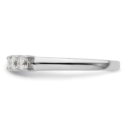 585 Weißgold Fünf-Stein-Ring mit natürlichen Diamanten