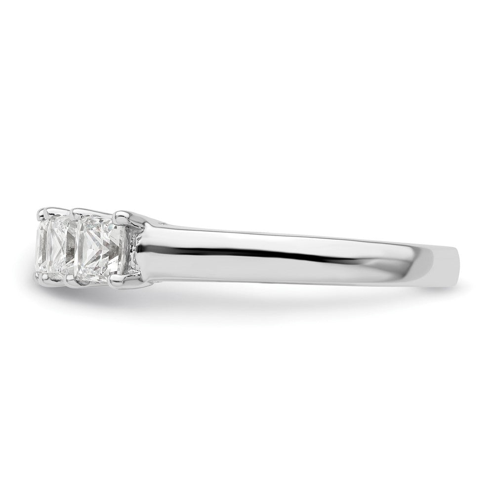 14K Weißgold Ehering mit 5 natürlichen Diamanten