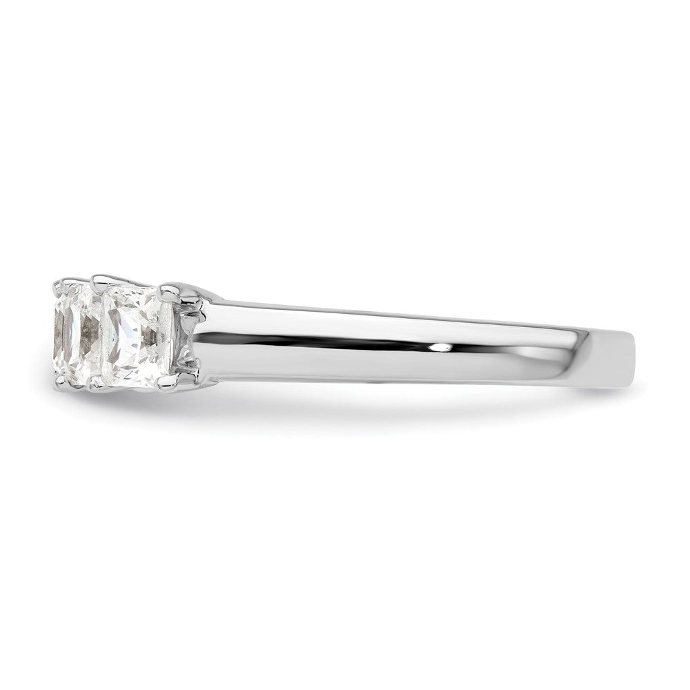 14K Weißgold Ehering mit 5 natürlichen Diamanten
