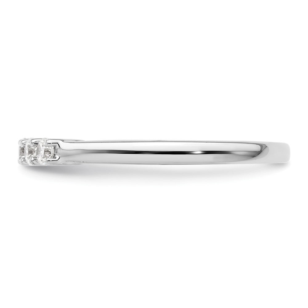 14K Weißgold Ehering mit 5 natürlichen Diamanten