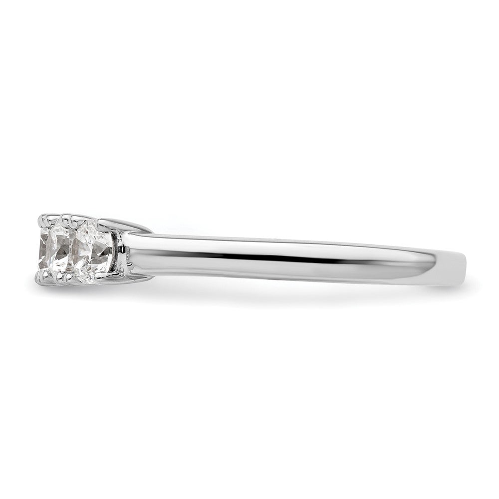 14K Weißgold Ehering mit 5 natürlichen Diamanten