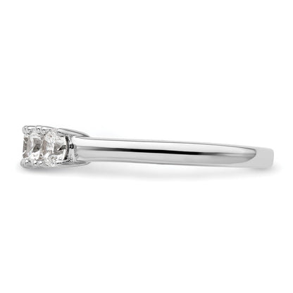 14K Weißgold Ehering mit 5 natürlichen Diamanten