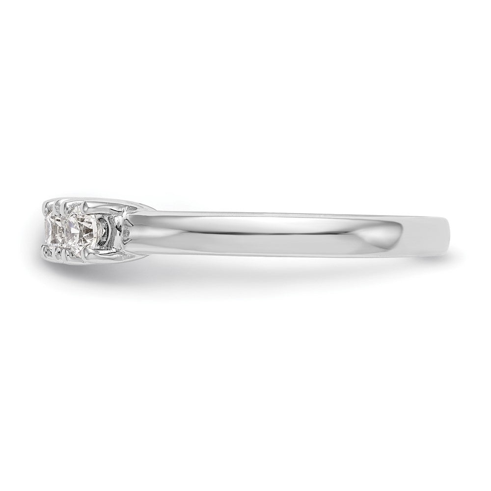 14K Weißgold Ehering mit 5 natürlichen Diamanten