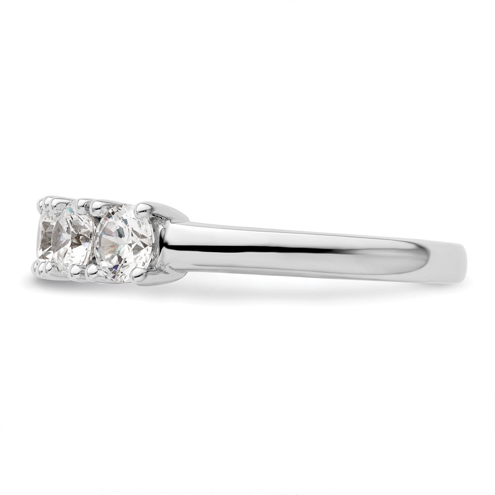 14K Weißgold Ring mit 5 natürlichen Diamanten