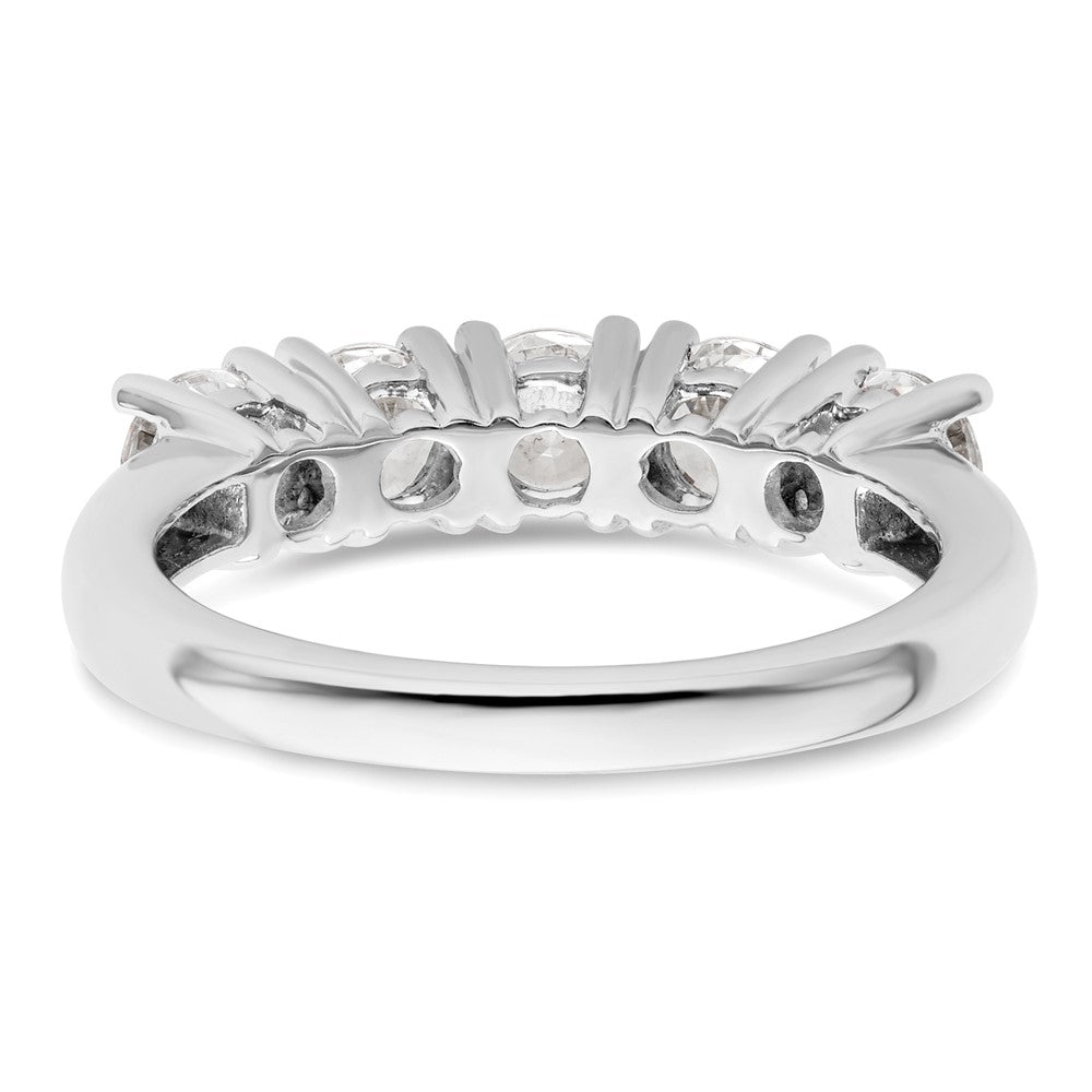 14K Weißgold Ring mit 5 natürlichen Diamanten