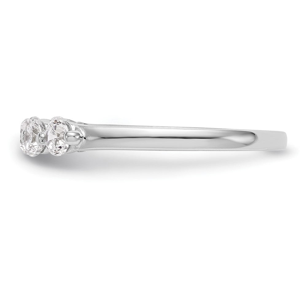 585 Weißgold 5-Stein Ring mit natürlichen Diamanten, 0,75 ct Gesamtgewicht