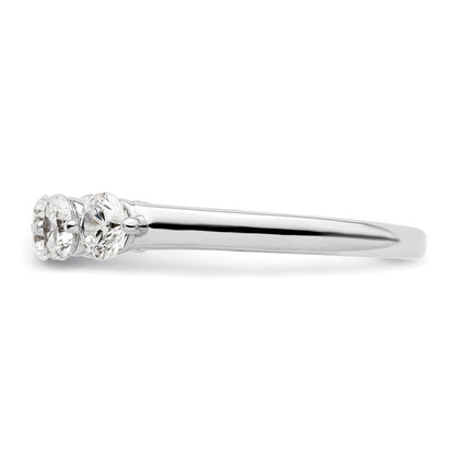 14K Weißgold Ehering mit 5 natürlichen Diamanten