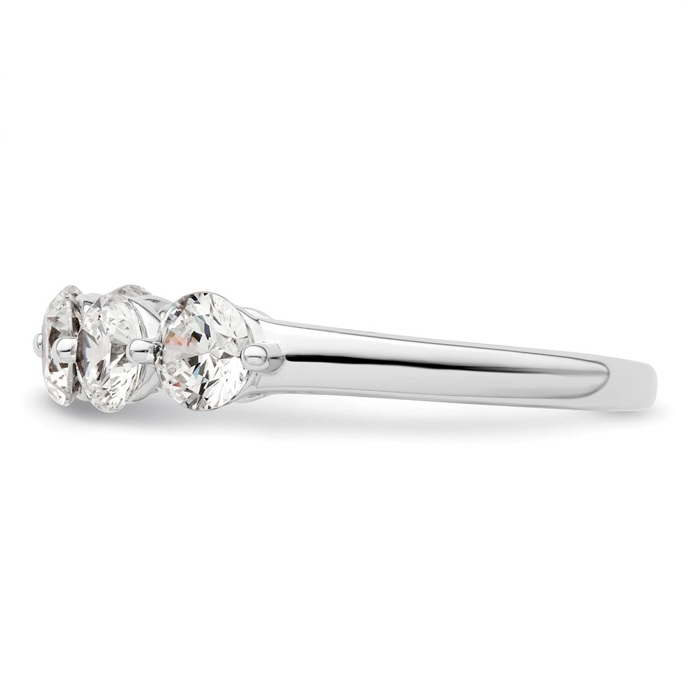 14K Weißgold Ring mit 5 natürlichen Diamanten