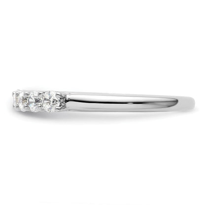 14K Weißgold Ehering mit 6 natürlichen Diamanten