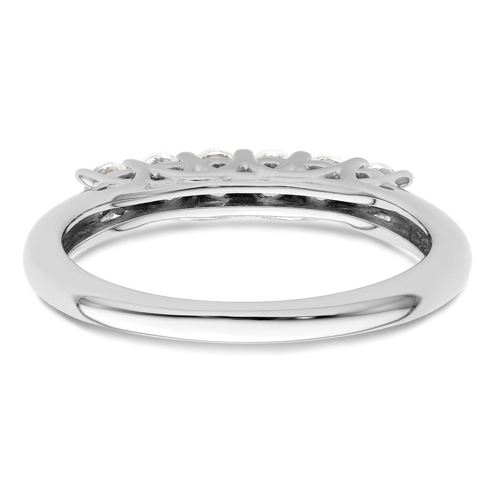 14K Weißgold Ehering mit 6 natürlichen Diamanten