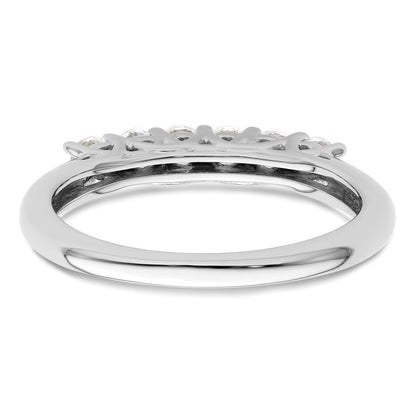 14K Weißgold Ehering mit 6 natürlichen Diamanten