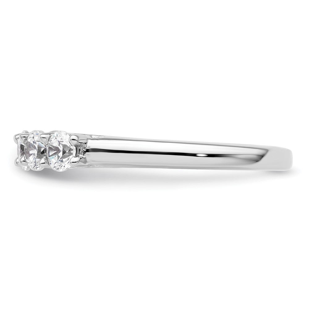 14K Weißgold Ring mit 6 echten Diamanten
