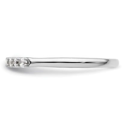 14K Weißgold Ehering mit 7 natürlichen Diamanten