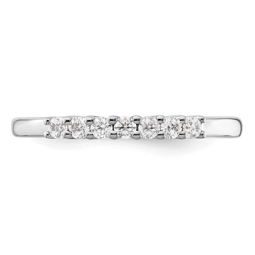 14K Weißgold Ehering mit 7 natürlichen Diamanten