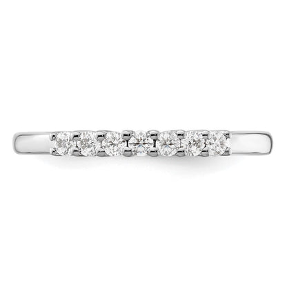 14K Weißgold Ehering mit 7 natürlichen Diamanten