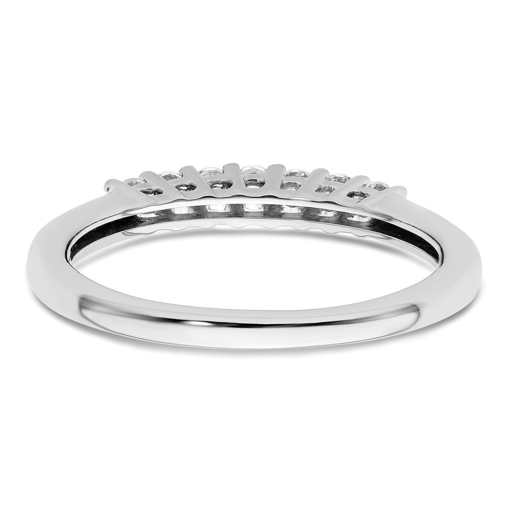 14K Weißgold Ehering mit 7 natürlichen Diamanten
