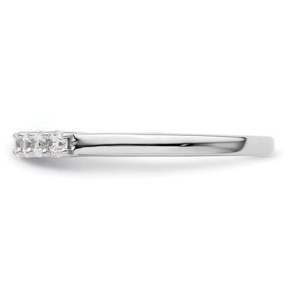 14K Weißgold Ehering mit 7 natürlichen Diamanten