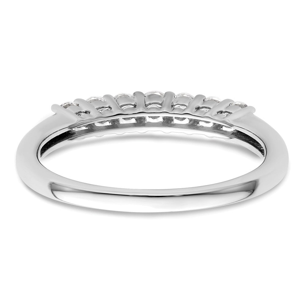 14K Weißgold Ehering mit 7 natürlichen Diamanten