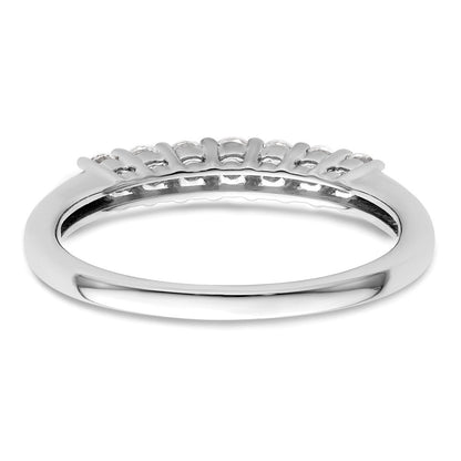 14K Weißgold Ehering mit 7 natürlichen Diamanten