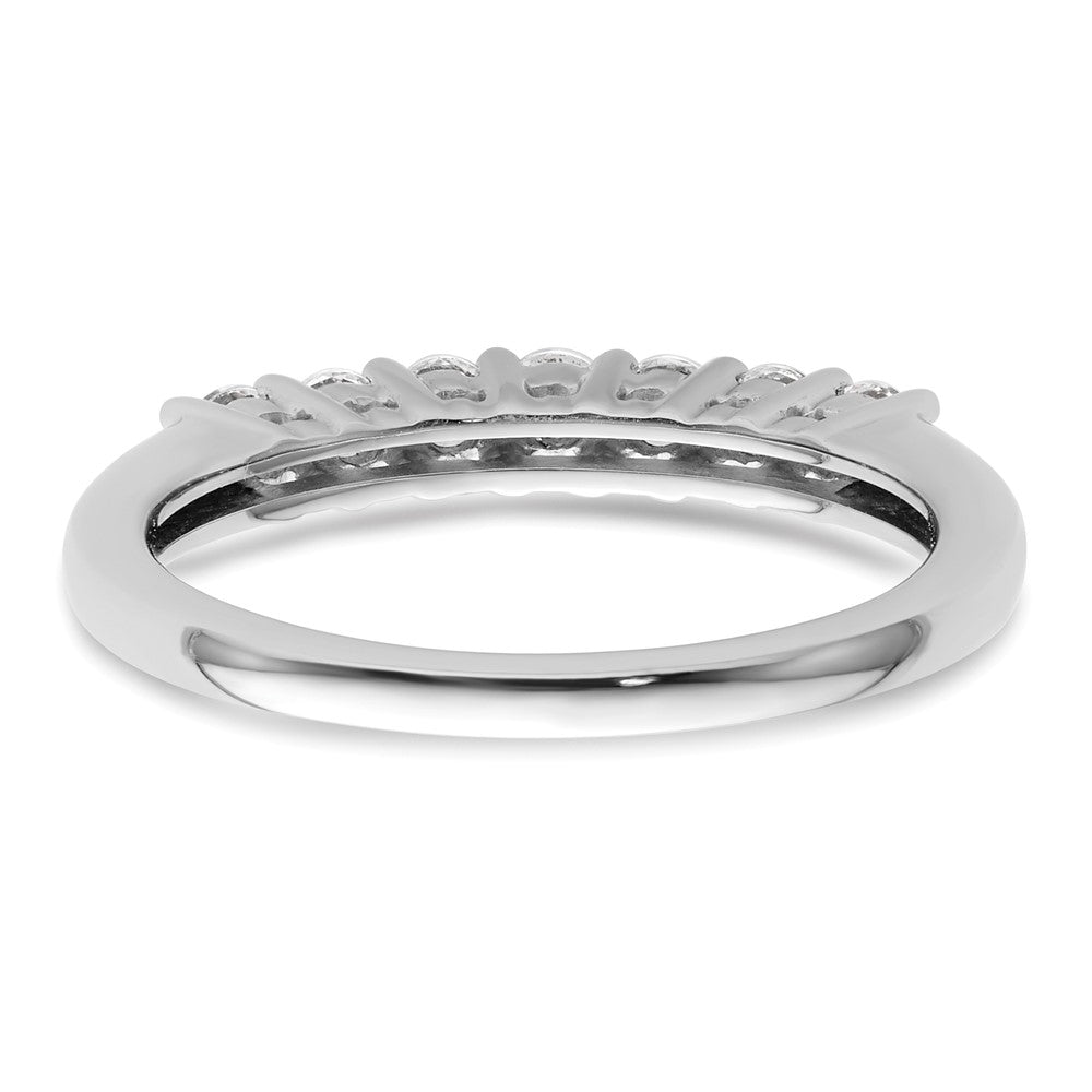 14K Weißgold Ehering mit 7 Diamanten