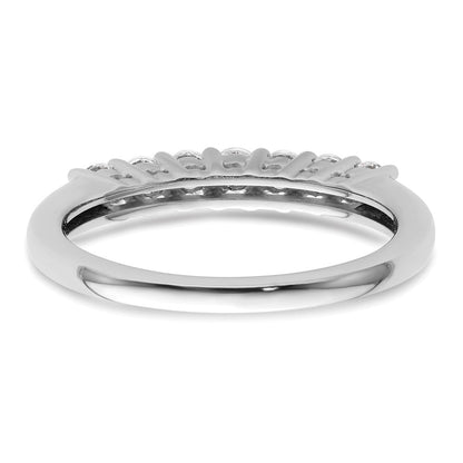 14K Weißgold Ehering mit 7 Diamanten