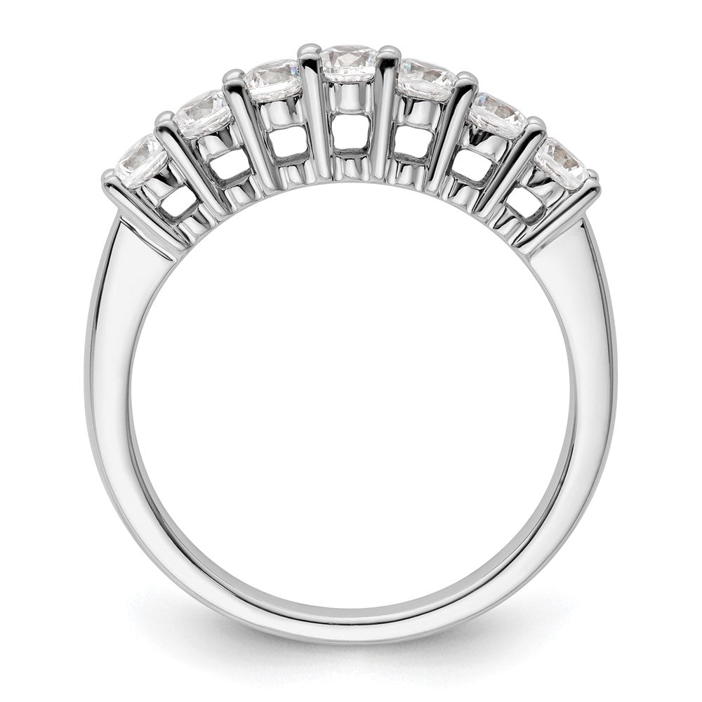 14K Weißgold Ehering mit 7 natürlichen Diamanten