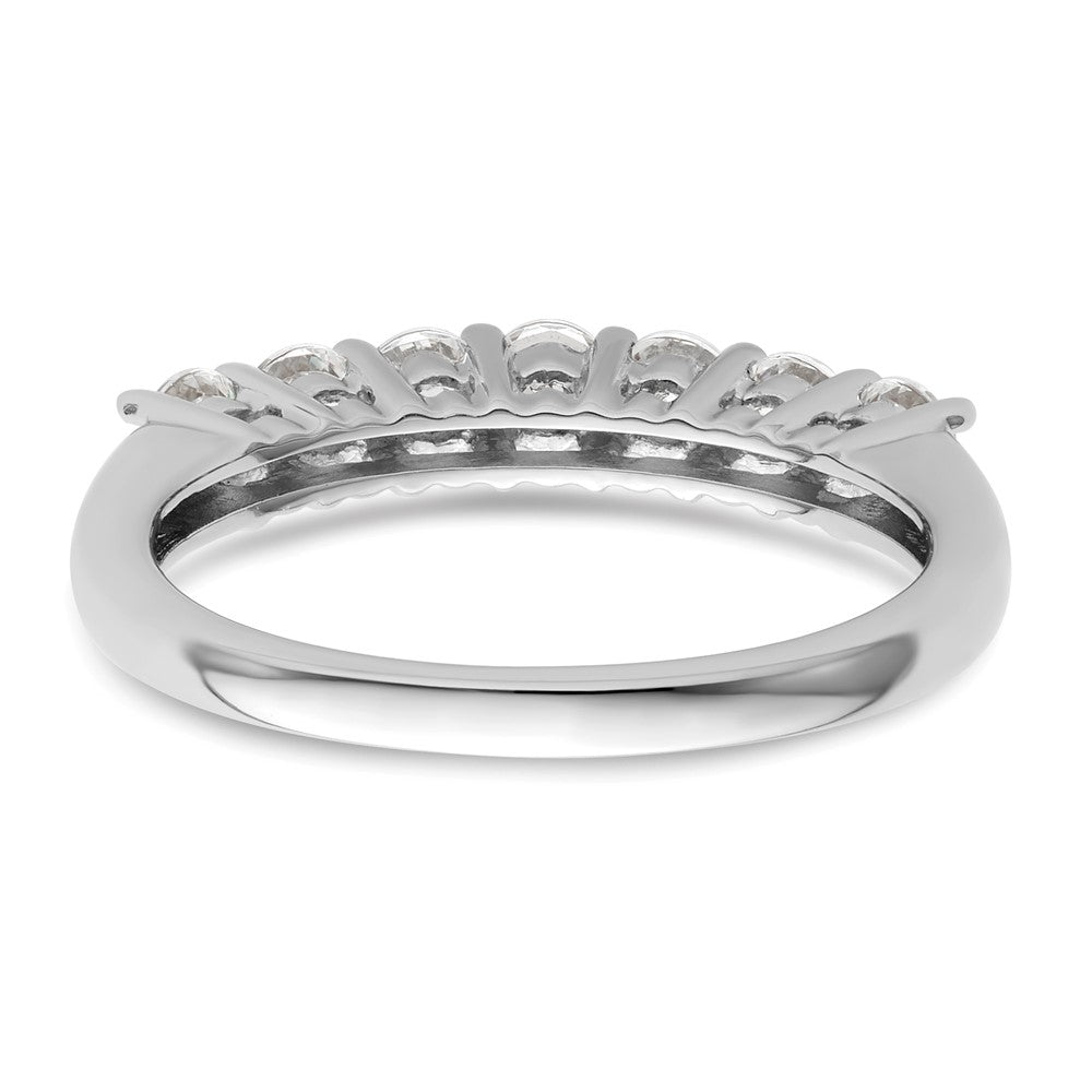 14K Weißgold Ehering mit 7 natürlichen Diamanten