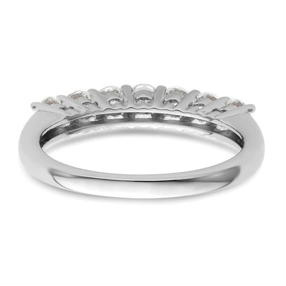 14K Weißgold Ehering mit 7 natürlichen Diamanten