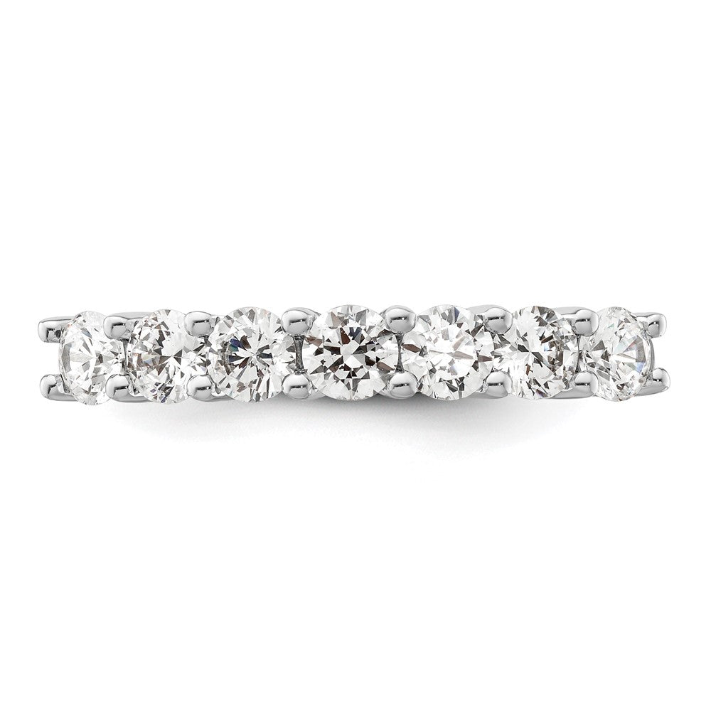 14K Weißgold Ehering mit 7 natürlichen Diamanten