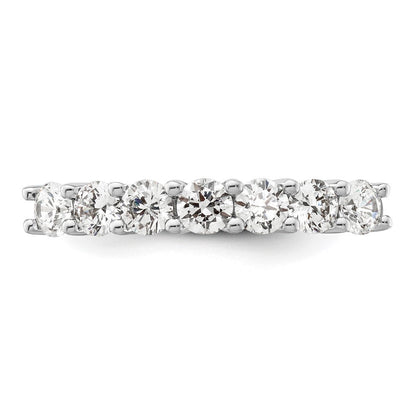 14K Weißgold Ehering mit 7 natürlichen Diamanten