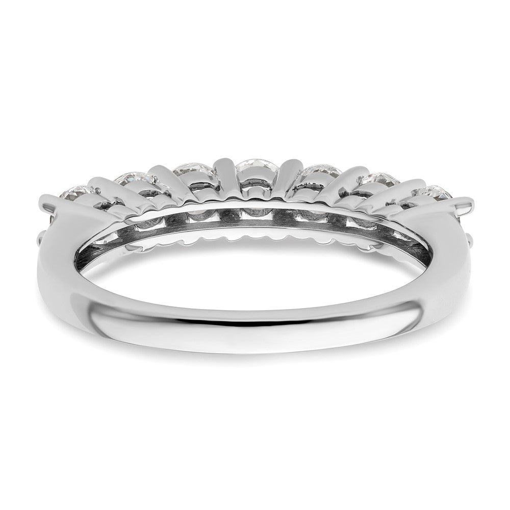 14K Weißgold Ehering mit 7 natürlichen Diamanten