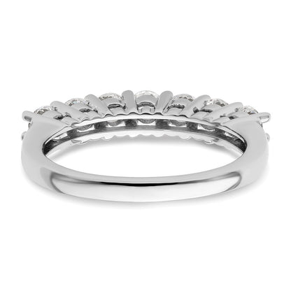 14K Weißgold Ehering mit 7 natürlichen Diamanten