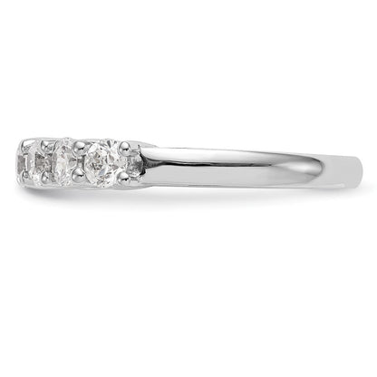 14K Weißgold Ehering mit 7 natürlichen Diamanten