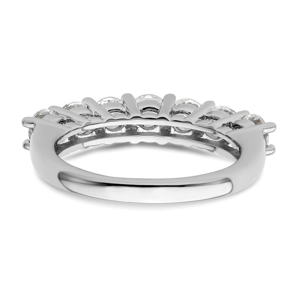 14K Weißgold Ehering mit 7 natürlichen Diamanten