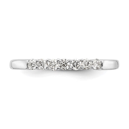 14K Weißgold Ehering mit 7 natürlichen Diamanten