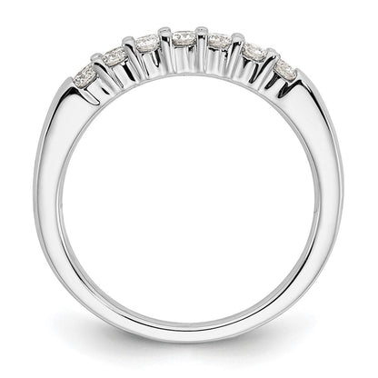 14K Weißgold Ring mit 7 Laborgezüchteten Diamanten, VS/SI+, G+