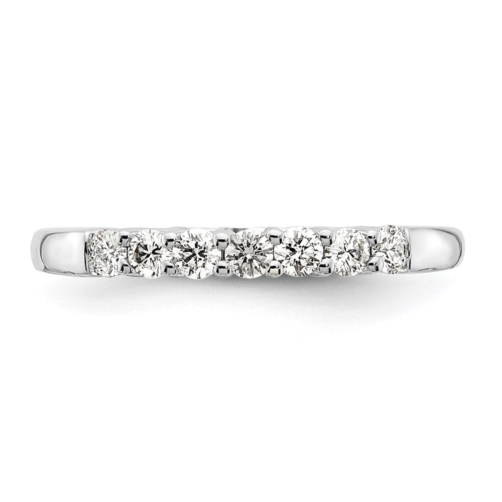 14K Weißgold Ehering mit 7 natürlichen Diamanten