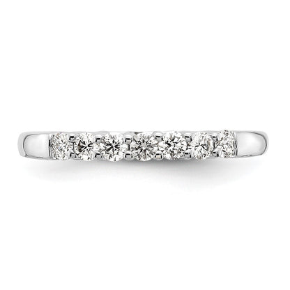 14K Weißgold Ring mit 7 Laborgezüchteten Diamanten, VS/SI+, G+
