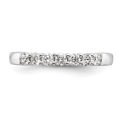 14K Weißgold Ehering mit 7 natürlichen Diamanten